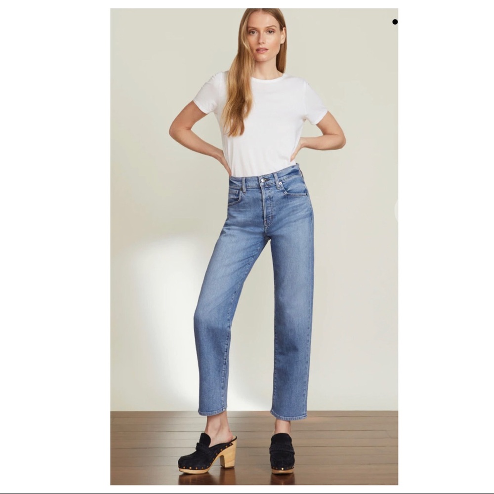 Veronica Beard Ryleigh Slim Straight Leg Jean, Amethyst Wash, Size 27 NWT
